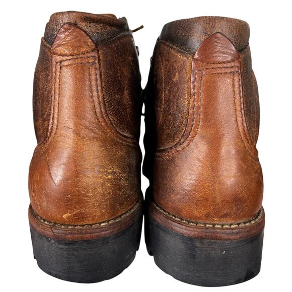 Vintage Vasque Men’s Narrow Brown Leather Mountaineering Boots Size US 7.5 N main image 10